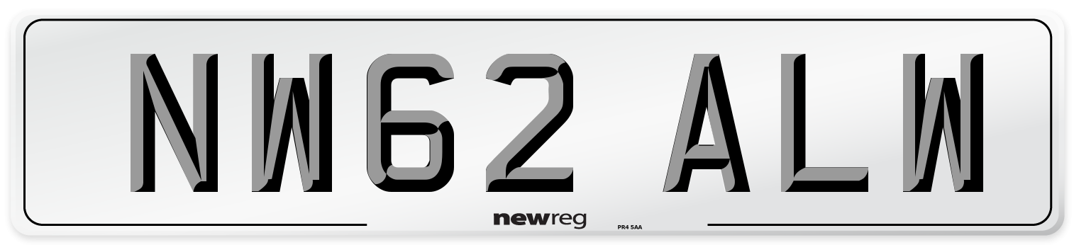 NW62 ALW Number Plate from New Reg